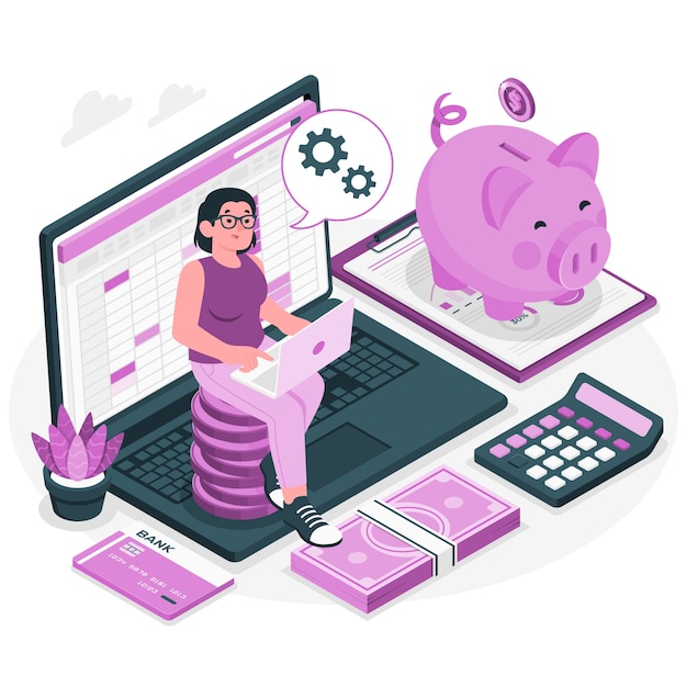 Manage money concept illustration