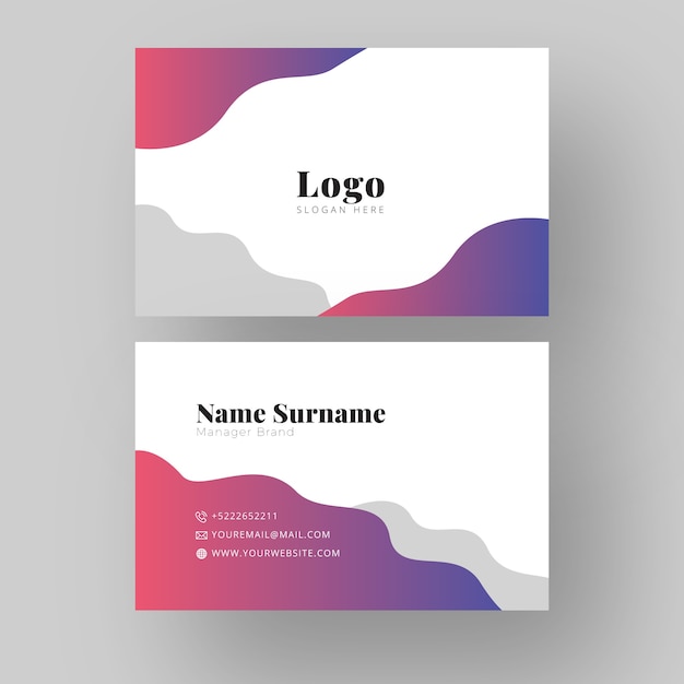 Manager brand business card design