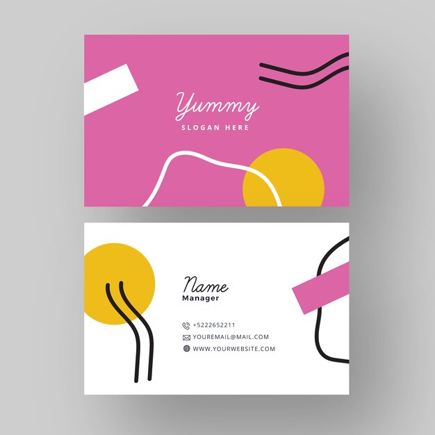 Manager business card design with photo