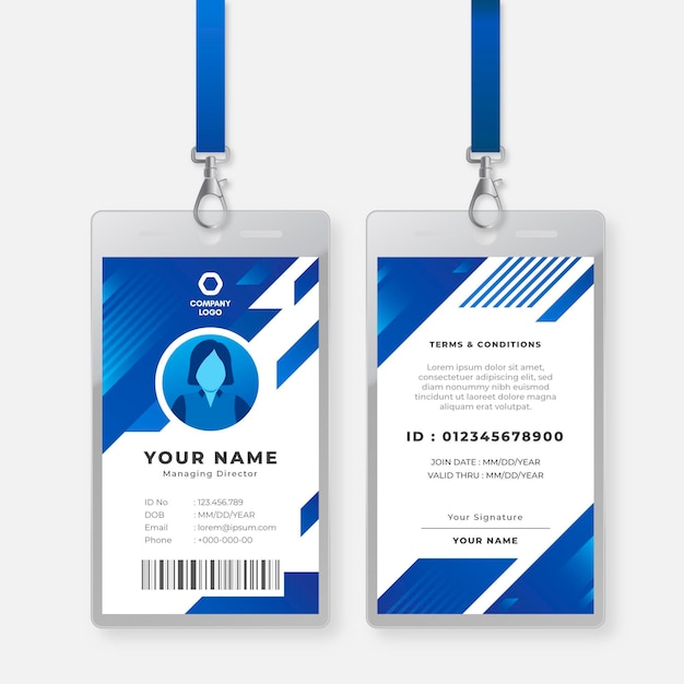 Managing director  id card template