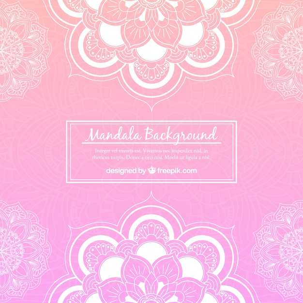 Mandala background in gradient colors