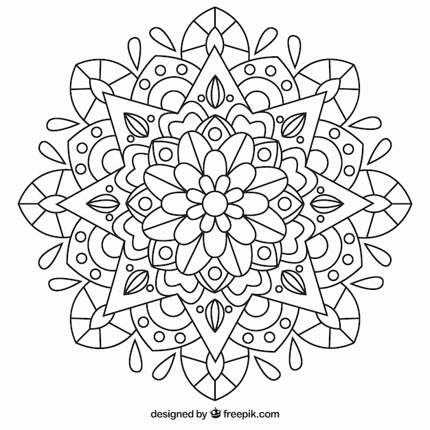 Mandala in black color