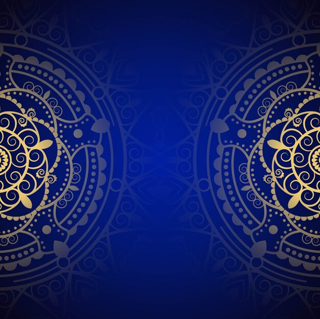 Mandala blue background