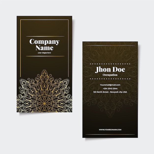 Mandala business card template