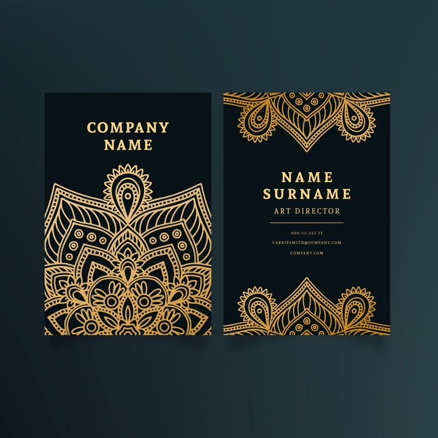 Mandala business card template