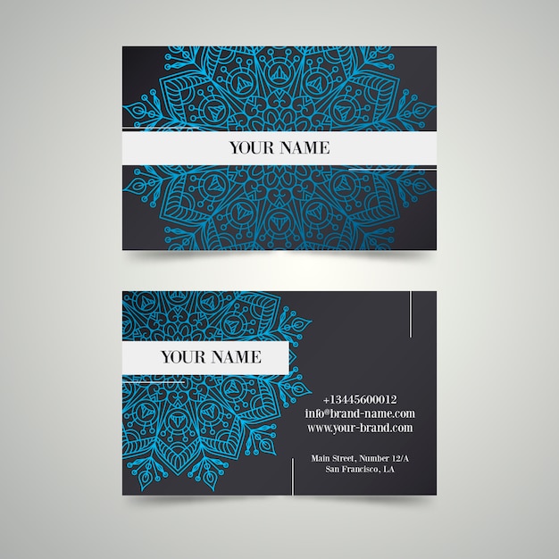 Free Vector mandala business card