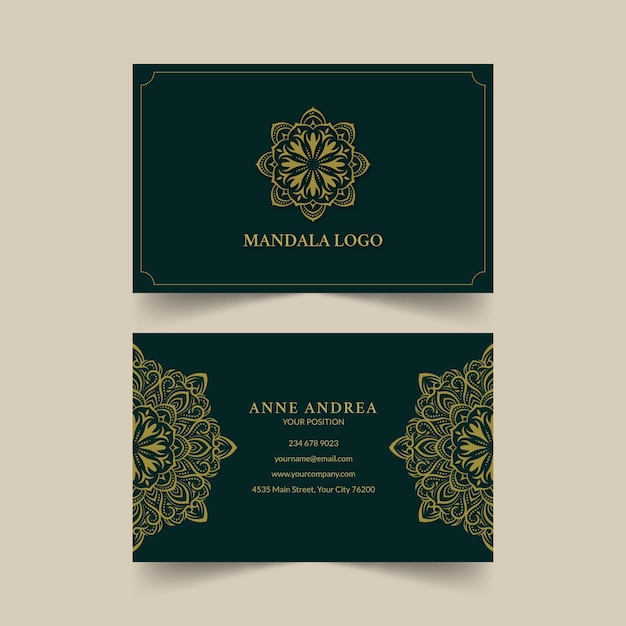 Free Vector mandala business card