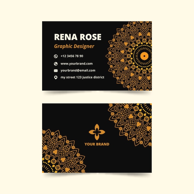 Mandala concept for business card template