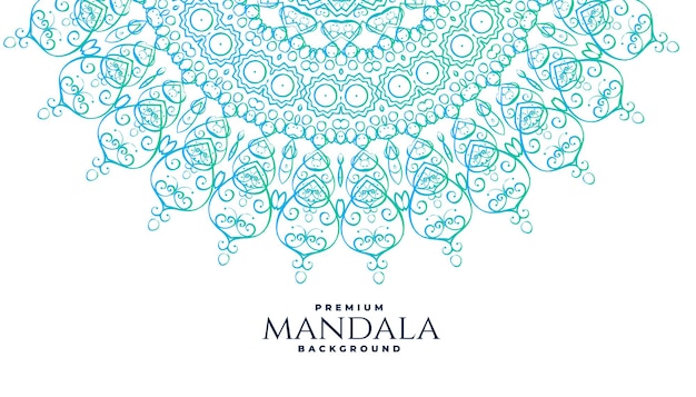 Free Vector mandala decoration background in indian style