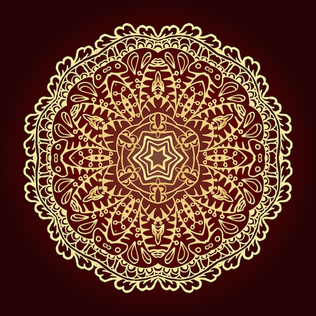 Mandala. Ethnic decorative element. Islam, Arabic, Indian, ottoman motifs.