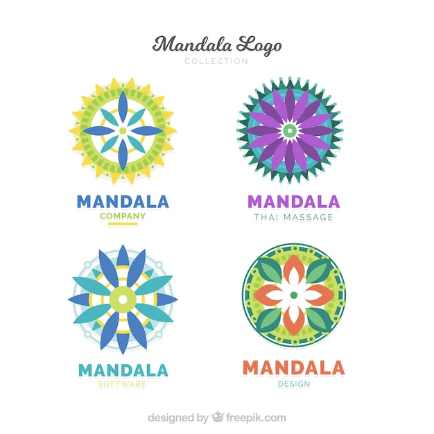 Free vector mandala logo collection