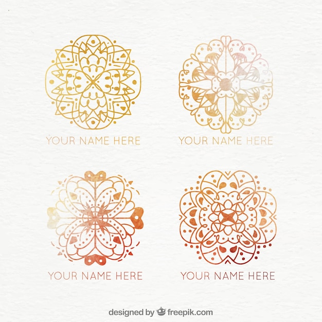 Free Vector mandala logo template