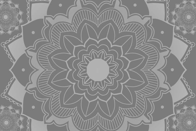 Mandala patterns on gray background