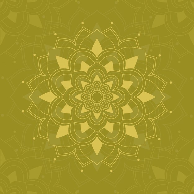 Mandala patterns on green