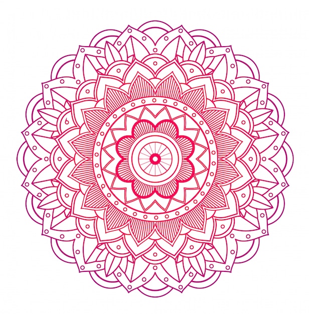 Mandala patterns on isolated