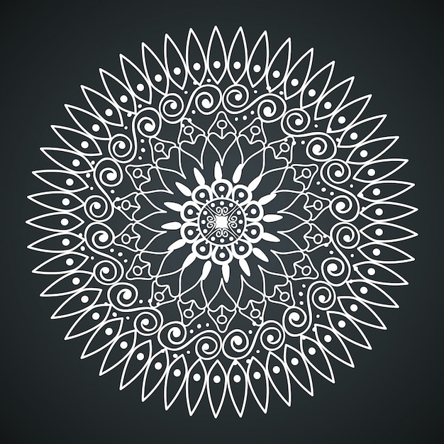 Free Vector mandala on white color isolated