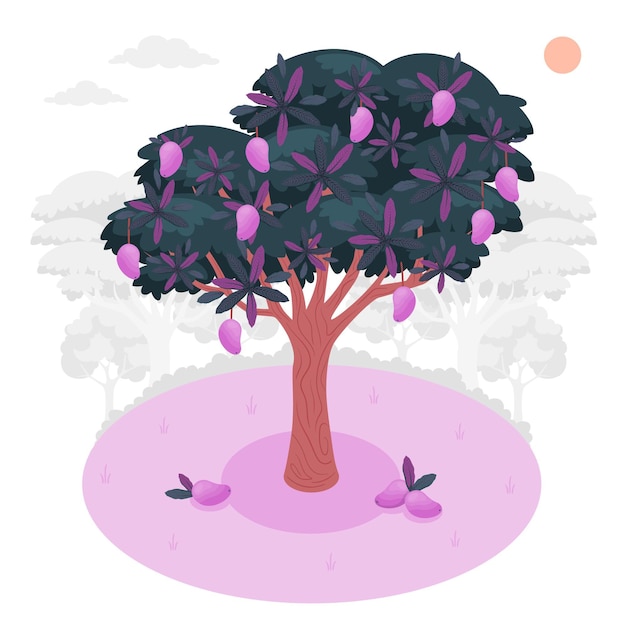 Mango tree concept illustration