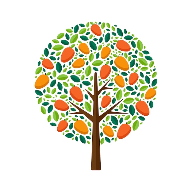 Free Vector mango tree illustration