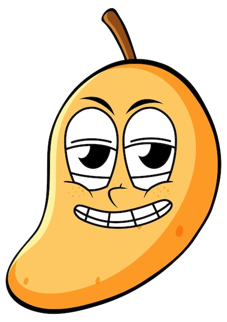 Free vector mango with happy face