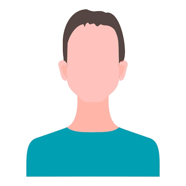 Free Vector mans face in flat style