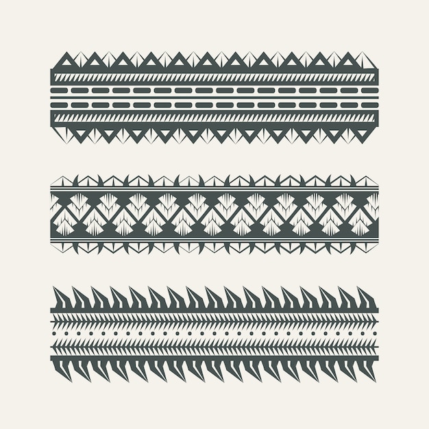 Free vector maori tattoo border element