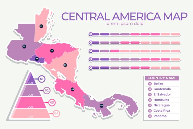 Map infographic design template