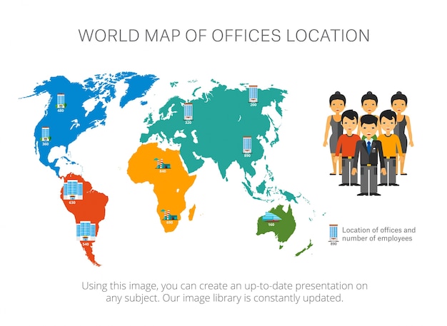 Map Infographics with Pointers Slide 