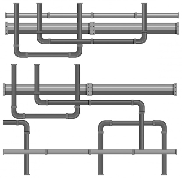 Free Vector a map of water pipe systems