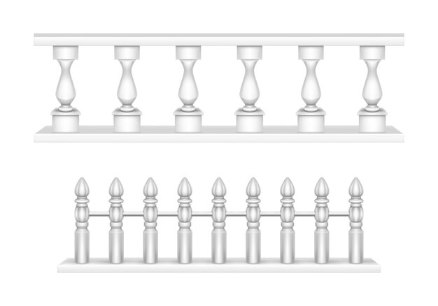 Marble balustrade, balcony railing or handrails.