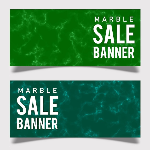 Free Vector marble sale banner