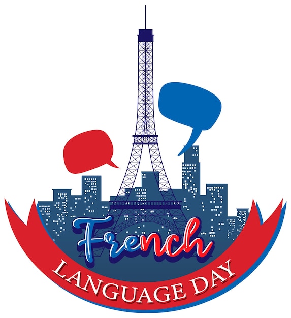 Free vector march french language day