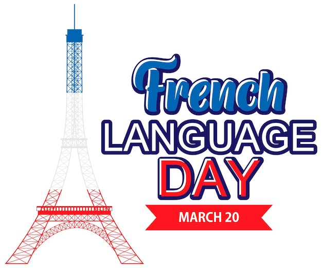 Free vector march french language day