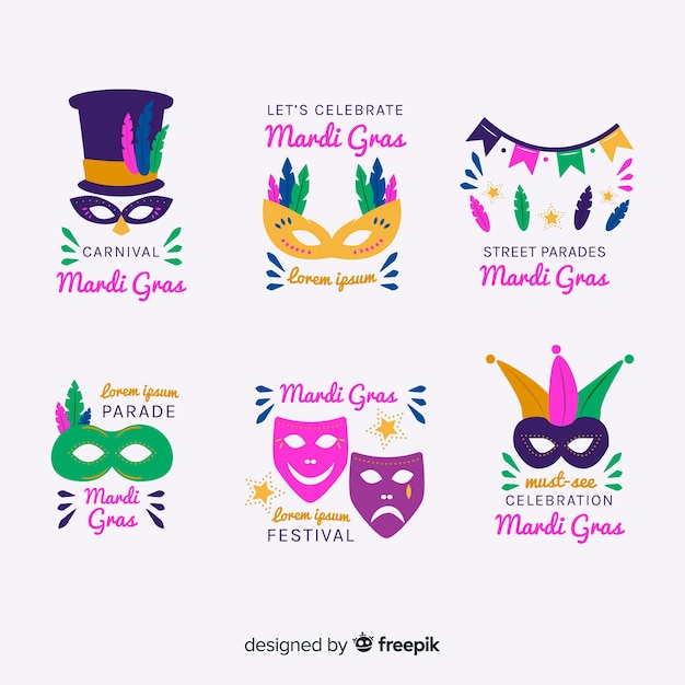 Mardi gras badge collection