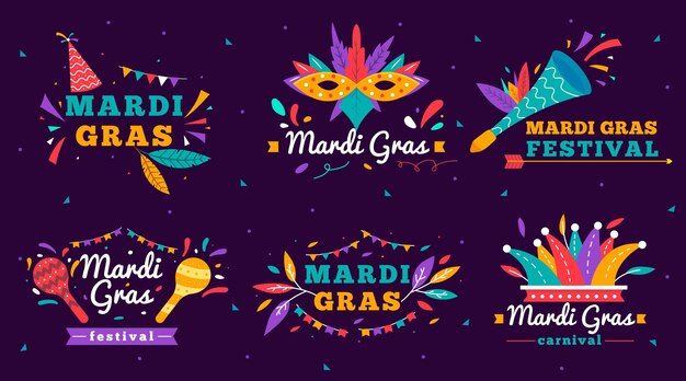 Mardi gras badge collection