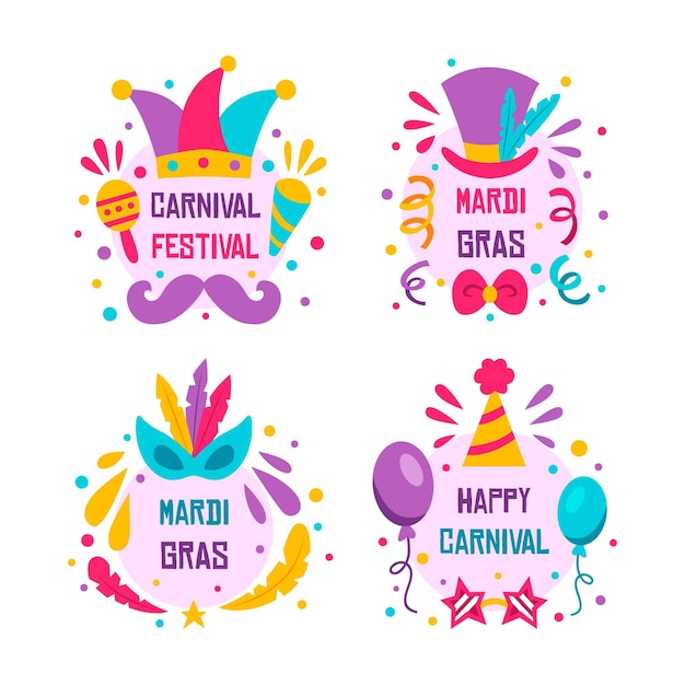 Mardi gras badge collection