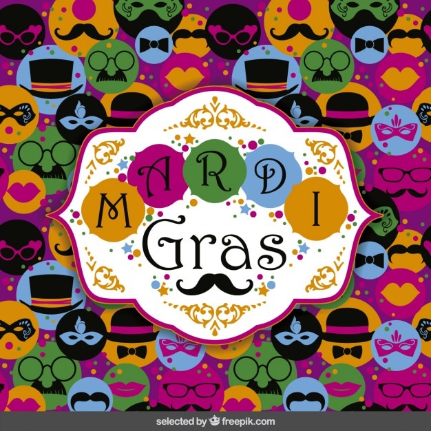 Free Vector mardi gras carnival background