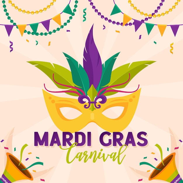 Mardi gras carnival party design.