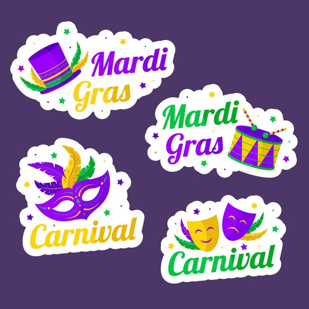 Mardi gras label collection