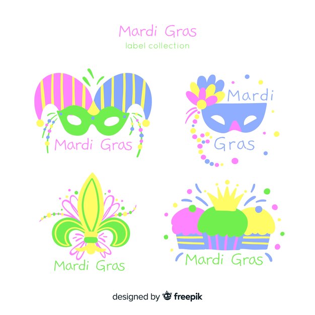 Mardi grass badge collection