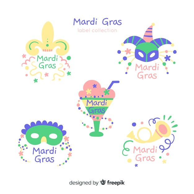 Mardi grass badge collection