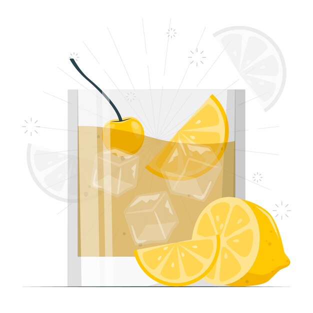 Margarita cocktail concept illustration