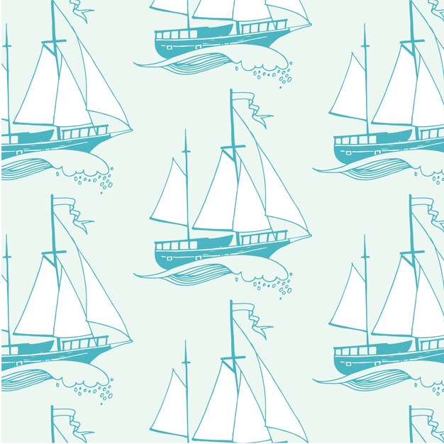 Marine seamless pattern.