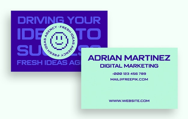 Marketing agency business card template design