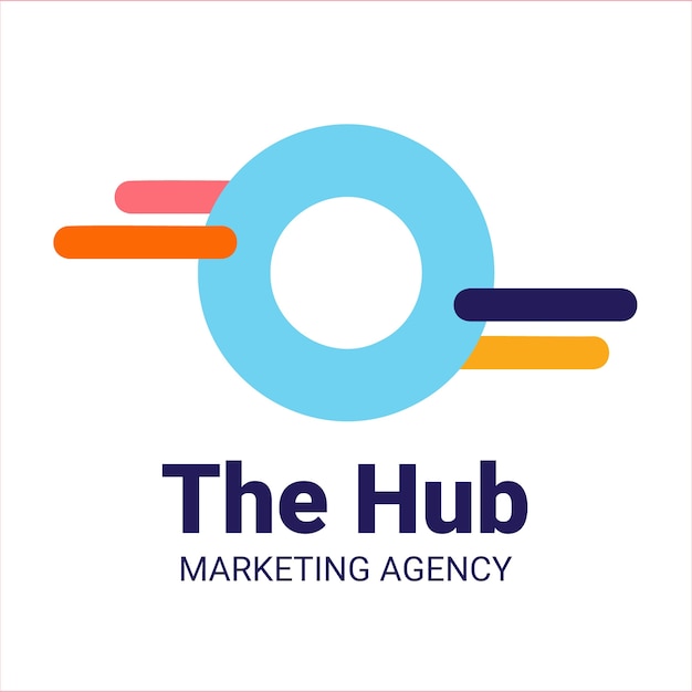 Marketing agency logo template