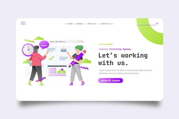 Marketing agency template design