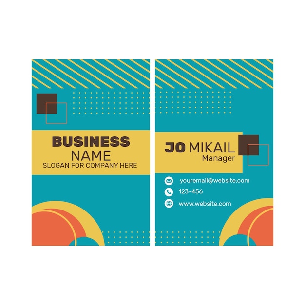 Free Vector marketing business double sided business card