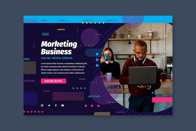 Marketing business home page