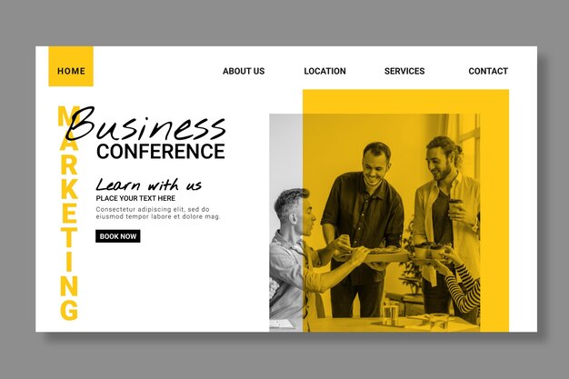 Marketing business landing page template