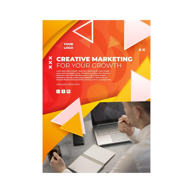 Marketing business poster template