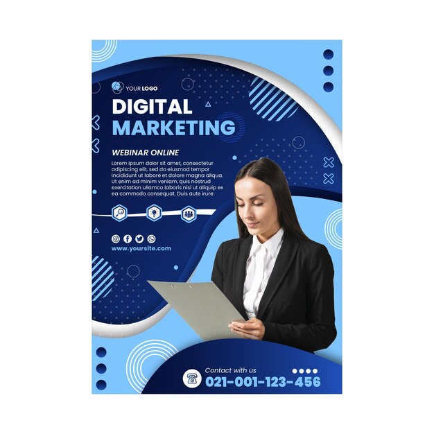 Marketing business poster template